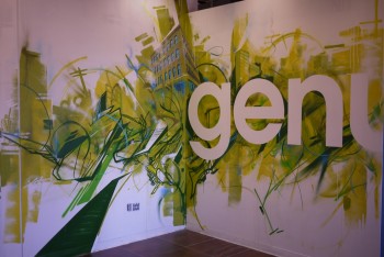 Collaborative mural done with Josh Falk, Steve Holding and Kenji Nakayama for a design firms lobby in Boston.